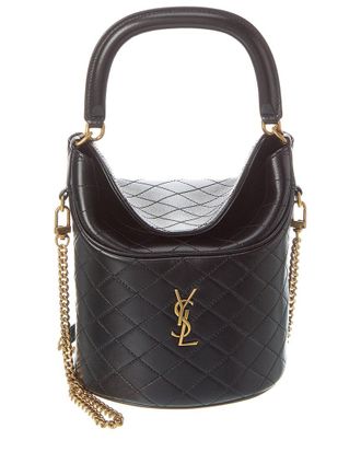 Saint Laurent Gaby Leather Bucket Bag
