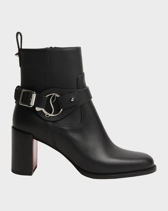 Christian Louboutin 70mm Dianouchette Leather Ankle Booties