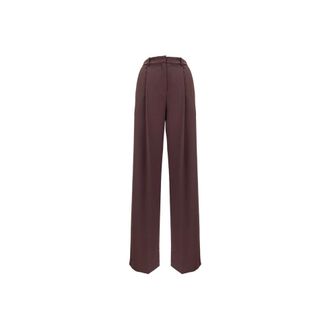 Elisabetta Franchi Wide Trousers, female, Red, Size: XL Wide Trousers