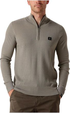 Butcher of Blue Groene Halfzip Trui voor Mannen - Heren - Coltruien - Groen - M - Truien & Vesten