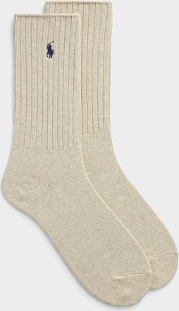 Polo Ralph Lauren Mens Contrast logo ribbed socks