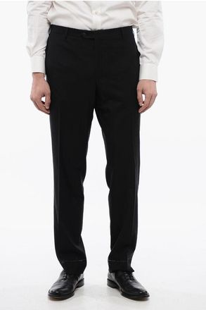 Corneliani Extra-Fine Virgin Wool Trousers LEADER with Belt Loops size 46
