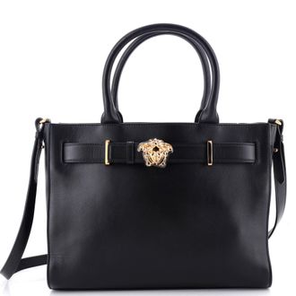 Versace Palazzo Medusa Belted Convertible Tote Leather Large