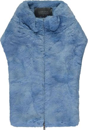 Lorena Antoniazzi Colletto in pelliccia sintetica - Blu