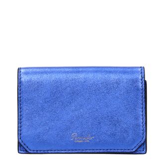 Pineider Herrens Dokumentenhalter aus blauem/elektrischem blauem Leder