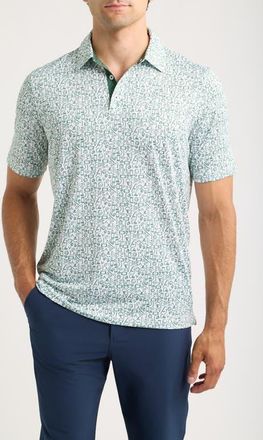 Johnston & Murphy XC+ Game Day Multisport Print Performance Polo in Green at Nordstrom, Size Xx-Large