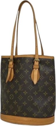 Louis Vuitton Pre-owned Bucket Bags, female, Brown, Size: ONE SIZE Pre-owned Monogram Bucket Bag