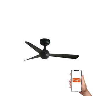Netlighting Sfera Small 3 Blade Ceiling Fan Matt Black Tuya Smart System