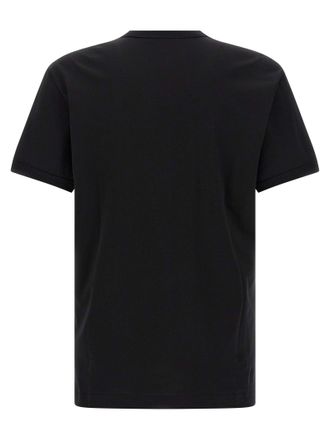 Dolce & Gabbana Logo-Embroidered Cotton T-Shirt - Black