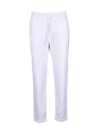 Emporio Armani Cotton-Elastane Blend Track Pants with Elastic Waistband and Drawstring