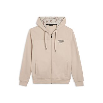 Freddy Felpa con cappuccio camouflage e inserti rigati