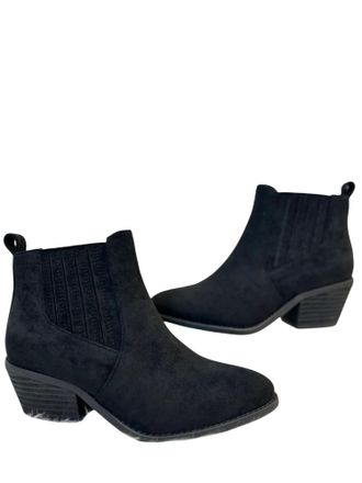 Corkys Footwear Womens Potion Bootie In Black Suede