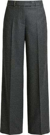 PESERICO Broeken, Dames, Grijs, L, Katoen, Broek met persvouw