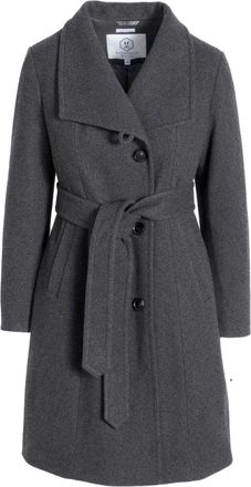 Norwegian Wool City belted-waist coat - women - Virgin Wool/Feather Down/Duck Down - M - Grey