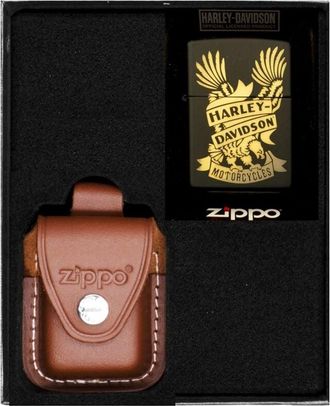 OEM Encendedor Zippo Harley Davidson Eagle Set De Regalo N.&deg; 4