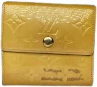 Louis Vuitton Pre-owned Leren Portemonnee - Dames - Vintage Accessoires - Geel - ONE Size - Leer - Vintage