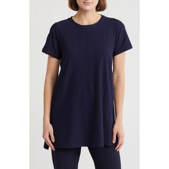 Eileen Fisher Crewneck Tunic Top in Midnt at Nordstrom Rack, Size Xx-Small