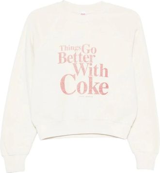 Re/Done Sweater - Dames - Sweatshirts & Hoodies - Wit - Maat: M Katoen