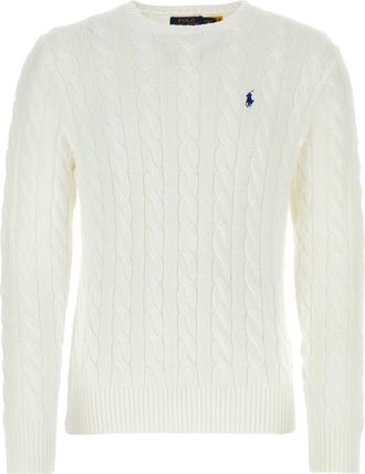 Polo Ralph Lauren White Cotton Sweater