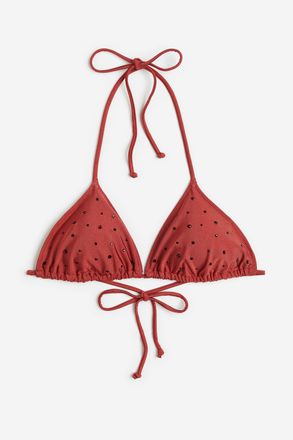 H&M Wattiertes Triangel-Bikinitop - Rot