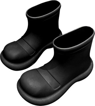 Generic Rain Shoes For Women Waterproof, Rain Boots For Women Comfortable Waterproof Boots Slip-On Ankle School Office Rain Wellies Outdoor Garden Festival Bo