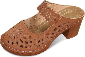 Generic 2026 Womens Clogs Slip on Mules: Closed Toe Sandals Women - Summer Comfortable Shoes (Brown, 4.5)