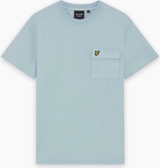 Lyle & Scott Mens Lyle & Scott Cargo Pocket T-Shirt Opal Blue - Size: 38