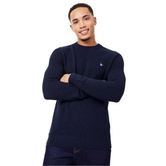 Jack Wills Heren Linus Seed Stitched Trui (Marineblauw)