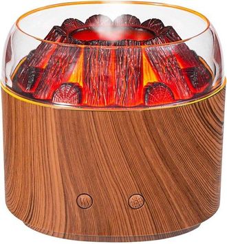 No Brand Adecuado Para Difusor Volcano Flame De 160 Ml, Humidificador Port&aacute;til De Niebla, Terapia De Aromas, Silencioso, Luz C&aacute;lida Para El Hogar