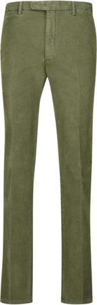 Boglioli Groene klassieke broek - Heren - Slim Fit Broeken - Groen - 2XL - Katoen - Broeken