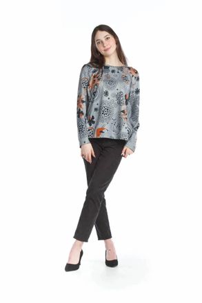 Papillon Quirky Brushed Tunic In Grey