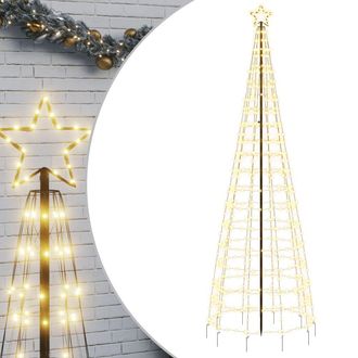 vidaXL Vidaxl &Aacute;rbol De Navidad Led Con Estacas 570 Leds Blanco C&aacute;lido 300 Cm