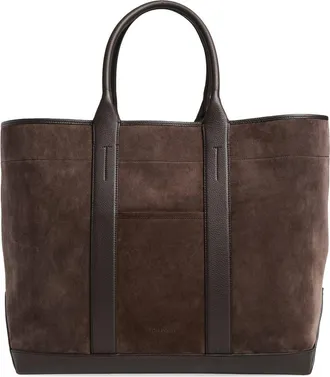 Tom Ford Large Leather Tote Bag in Eck Brown at Nordstrom