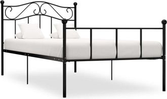 vidaXL Giroletto Nero in Metallo 90x200 cm - Vidaxl