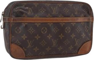 Louis Vuitton Pre-owned Vintage Canvas Clutch - Dames - Vintage Clutch - Bruin - ONE Size - Vintage