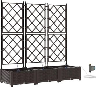 vidaXL Jardineras Marr&oacute;n 120 X 40 X 126 Cm Acero Vidaxl