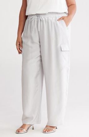 Eileen Fisher Silk Cargo Pants in Nimbus at Nordstrom Rack, Size 1X