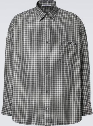 Acne Studios Checked cotton flannel shirt