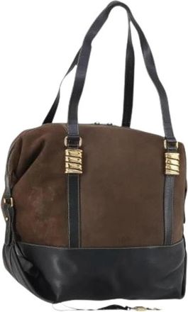 Loewe Pre-owned Weekend Bags, female, Brown, Size: ONE SIZE Pre-owned Leather Weekend Bag