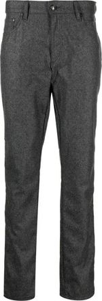 Hackett Pantaloni dritti in flanella con patch logo - - Trousers - Uomo - Grigio - W33
