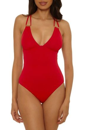 BECCA by Rebecca Virtue Riviera One-Piece Swimsuit in Apple at Nordstrom, Size Medium