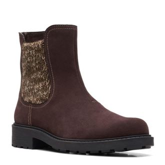 Clarks Womens Opal Sky Fashion Boot, Dark Brown Suede, 5 UK