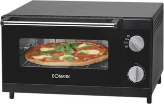 Bomann Mpo 2246 cb Forno speciale da tavolo per pizza, 1000 w, 12 litri, nero - Bomann
