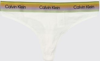 Calvin Klein Perizoma in cotone stretch e modal con vita logata jacquard