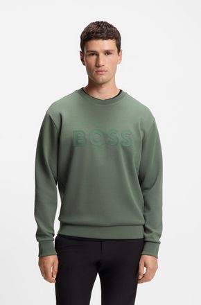 Boss Green by Hugo Boss Sweatshirt BOSS GREEN Salbo, Herren, Gr. XXL, gr&uuml;n (open gr&uuml;n358), Sweatware, Obermaterial: 95% Baumwolle, 5% Elasthan, unifarben, regular fit, Rundha