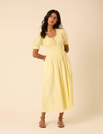 Nobody's Child Butter Yellow Tula Midi Dress