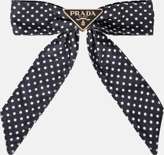 Prada Fermacapelli a pois con fiocco