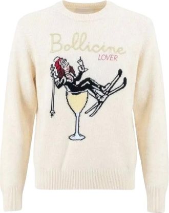 MC2 Saint Barth Maglia a girocollo con intarsio - - Knitwear - Donna - Beige - XS