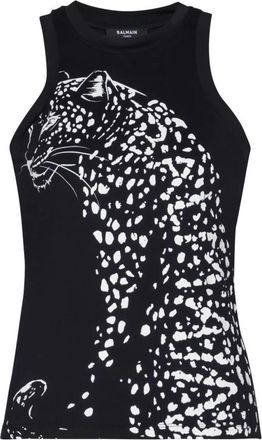 Balmain Black Sleeveless Tank Top