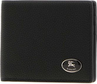 Burberry Mens Black Leather Wallet Exterior: Calf Portafogli